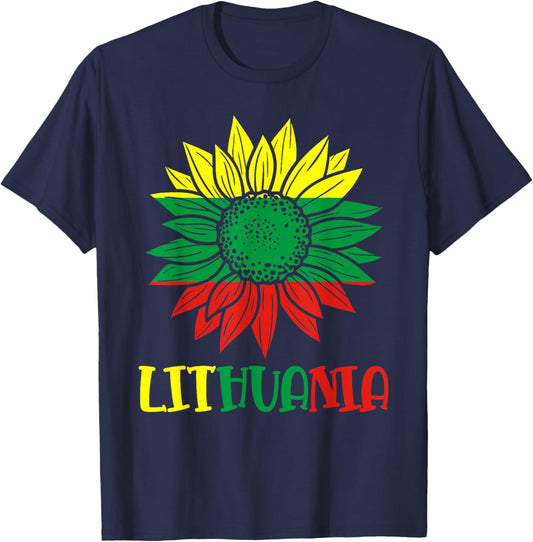 Lithuanian Lithuania Flag Roots | Proud Lithuanian Heritage T-Shirt - T-Shirt | Navy