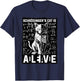 Schrodinger's Cat Dead And Alive Physics T-Shirt - T-Shirt | Navy