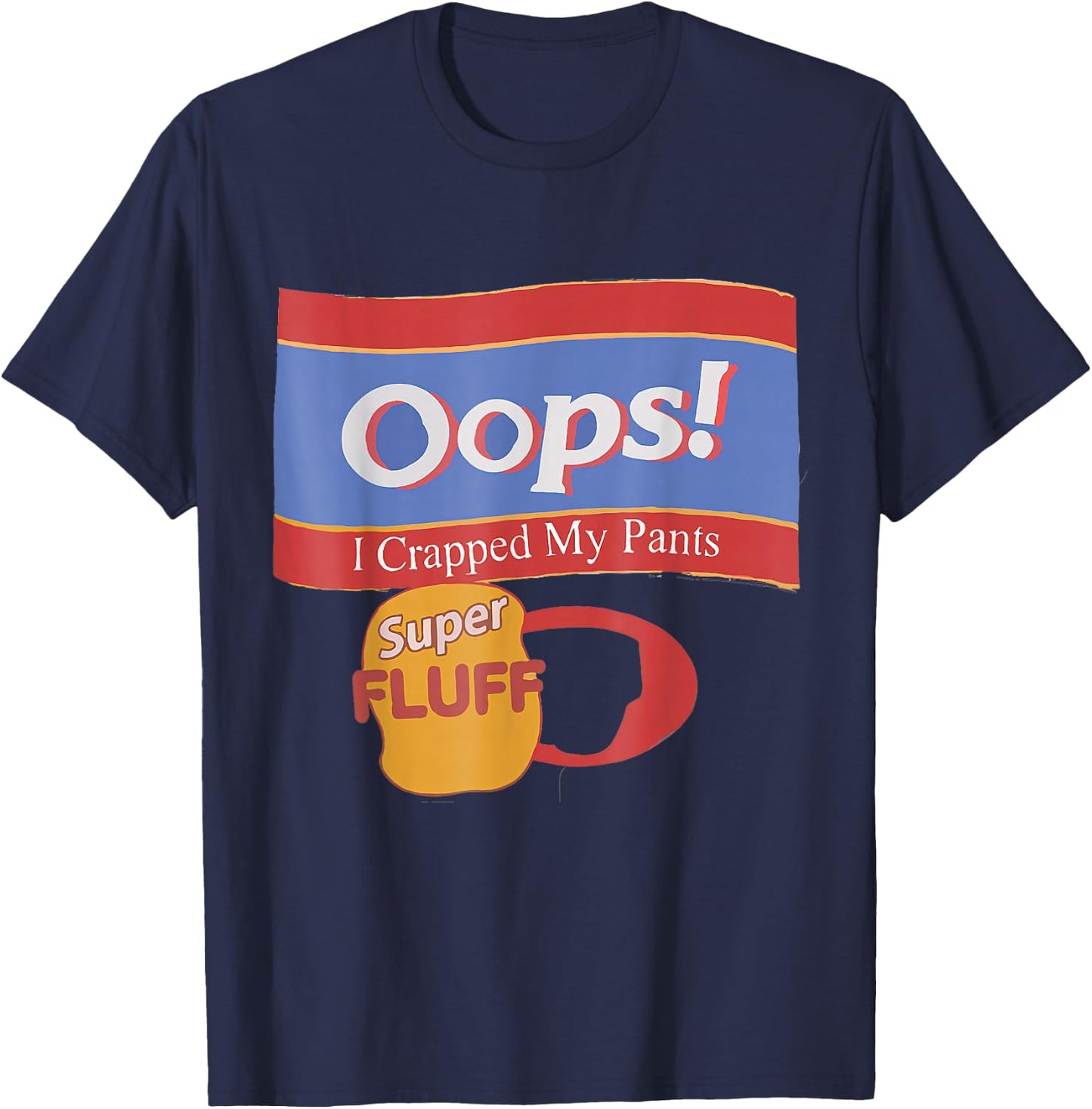 Oops I Crapped Retro My Pants T-Shirt - T-Shirt | Navy
