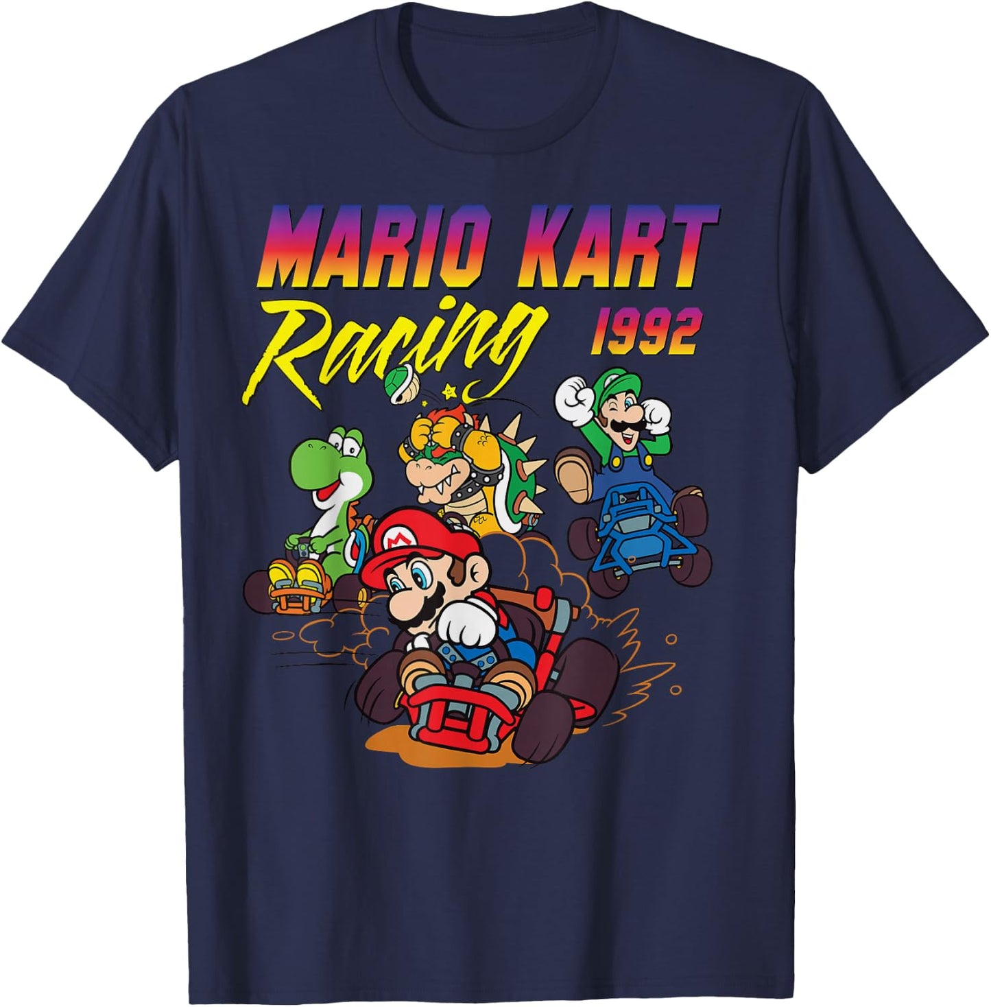 Mario Kart Racing 1992 Group Shot T-Shirt - T-Shirt | Navy