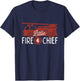 4th Birthday Firetruck Shirt, Boys 4 Year Old Fireman Party T-Shirt - T-Shirt | Navy