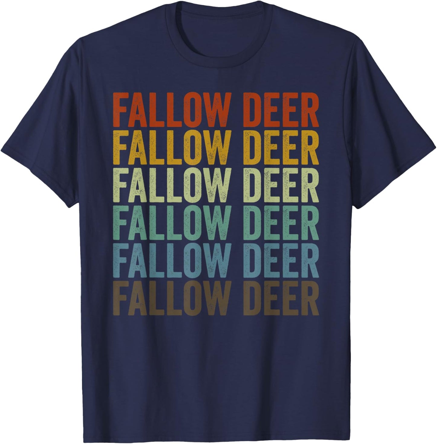 Fallow Deer Retro T-Shirt - T-Shirt | Navy