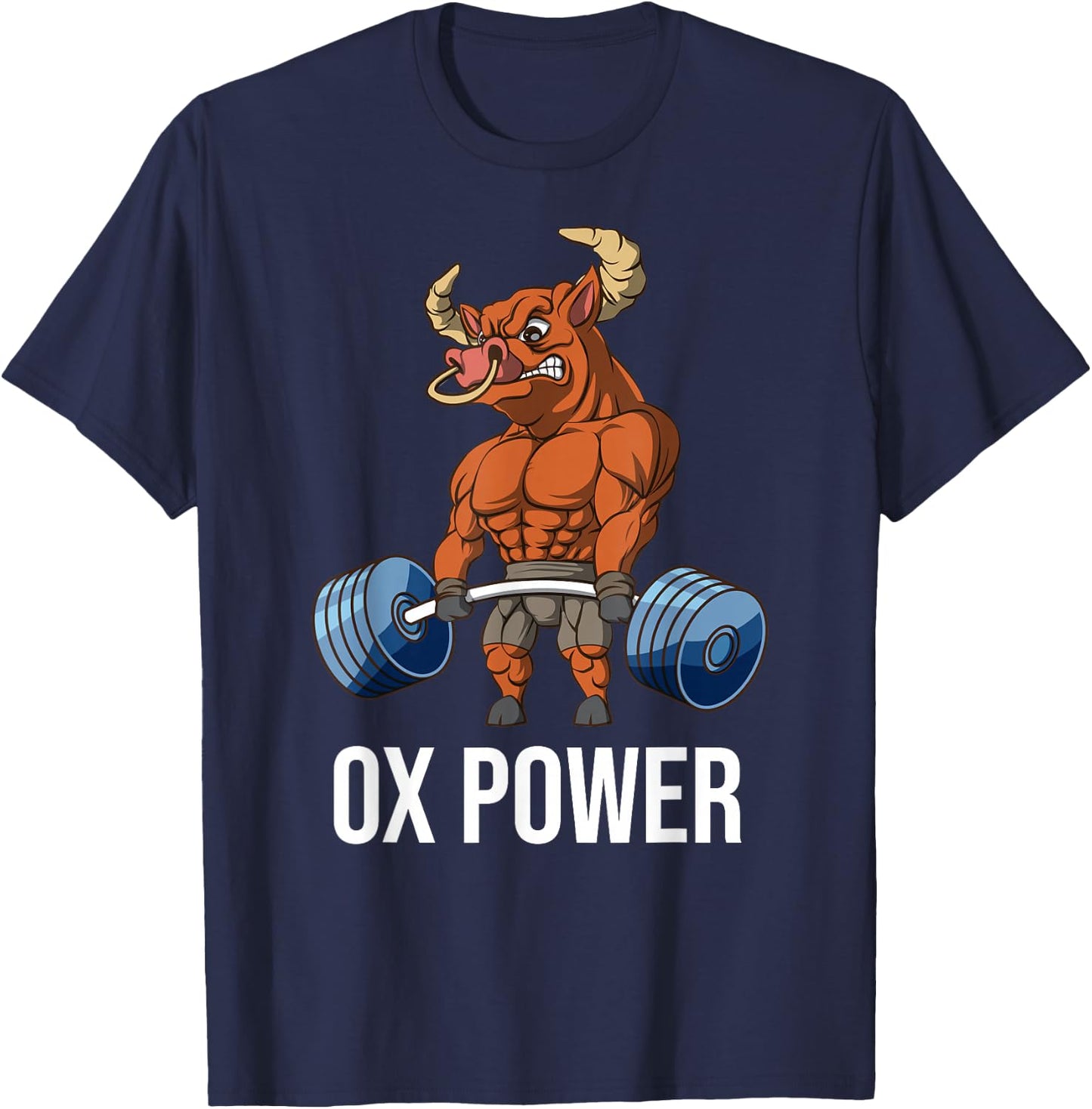OX Power Weightlifting Deadlift Fitness Gym T-Shirt - T-Shirt | Navy