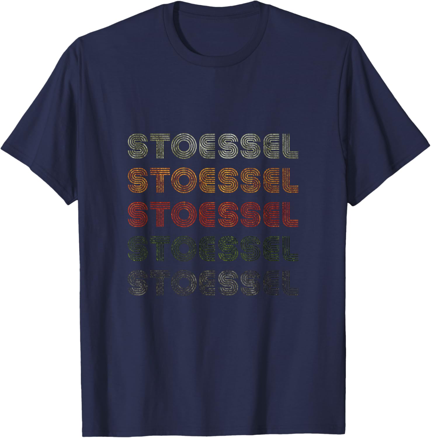 Love Heart Stoessel Grunge Vintage Style Black Stoessel T-Shirt - T-Shirt | Navy