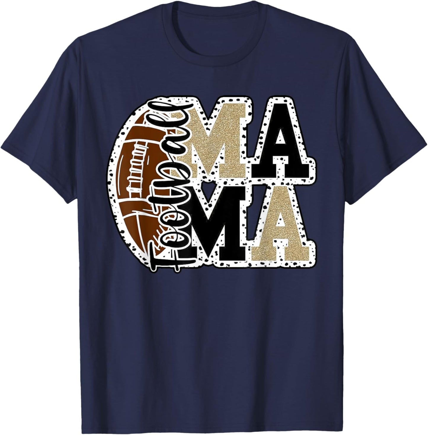 Football Mom, football mama, football player's mom T-Shirt - T-Shirt | Navy