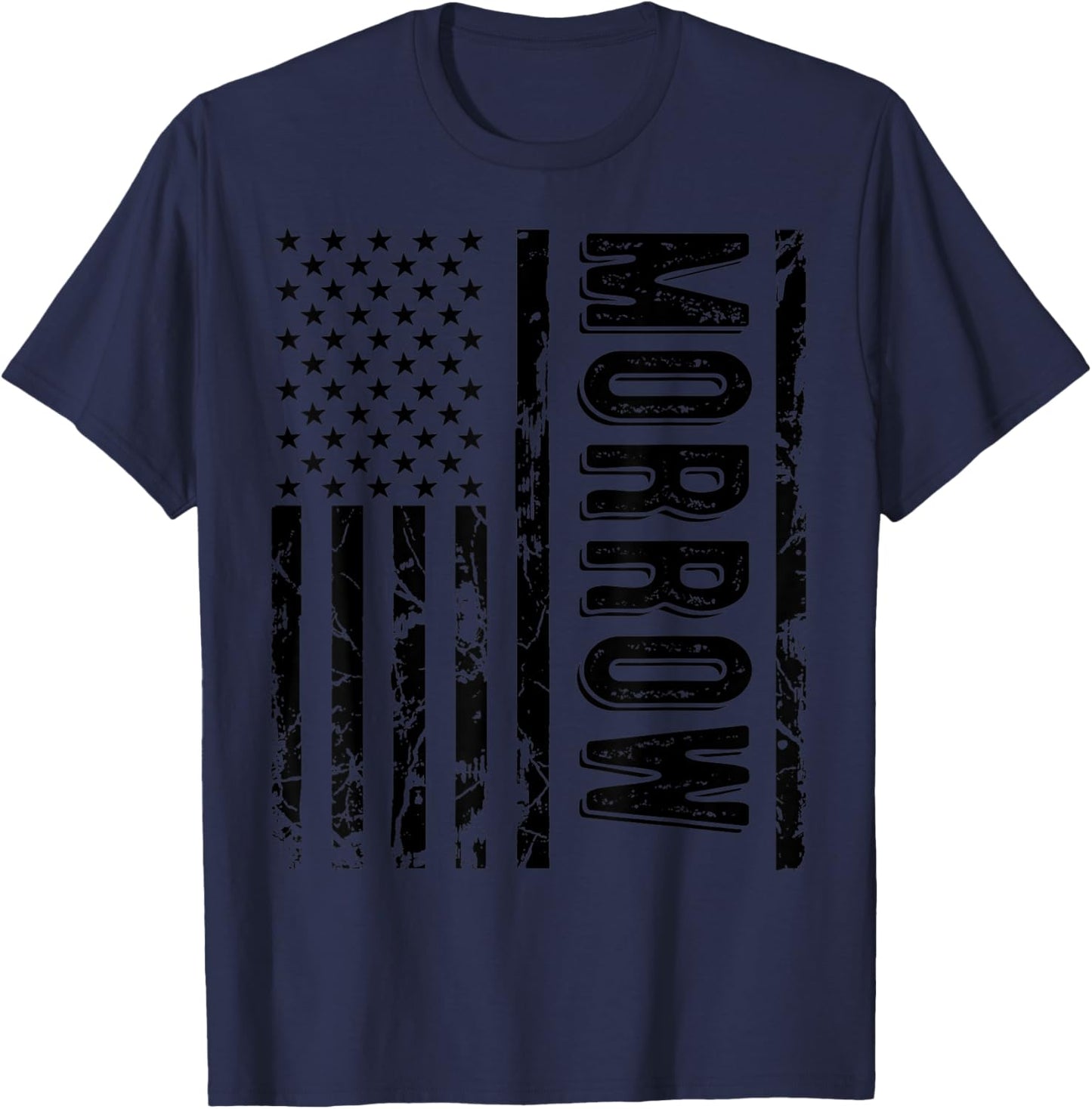 Morrow Last Name Funny Surname Family Reunion Team T-Shirt - T-Shirt | Navy
