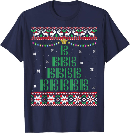 Ugly Christmas Sweater for Viola Players T-Shirt - T-Shirt | Navy