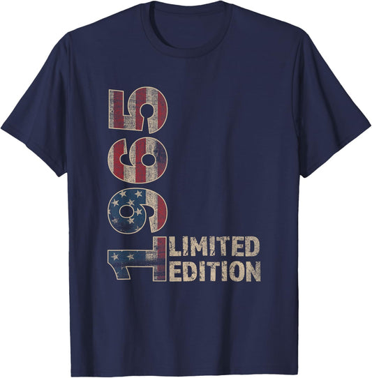 60th Birthday Gift men Vintage born 1965 turning 60 Year Old T-Shirt - T-Shirt | Navy