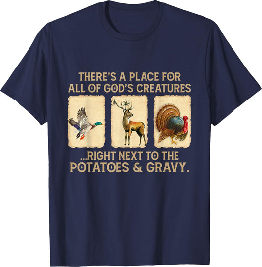 There's A Place For All Of God's Creatures T-Shirt - T-Shirt | Navy