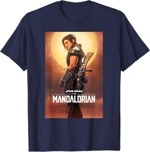 Star Wars The Mandalorian Cara Dune Poster T-Shirt - T-Shirt | Navy