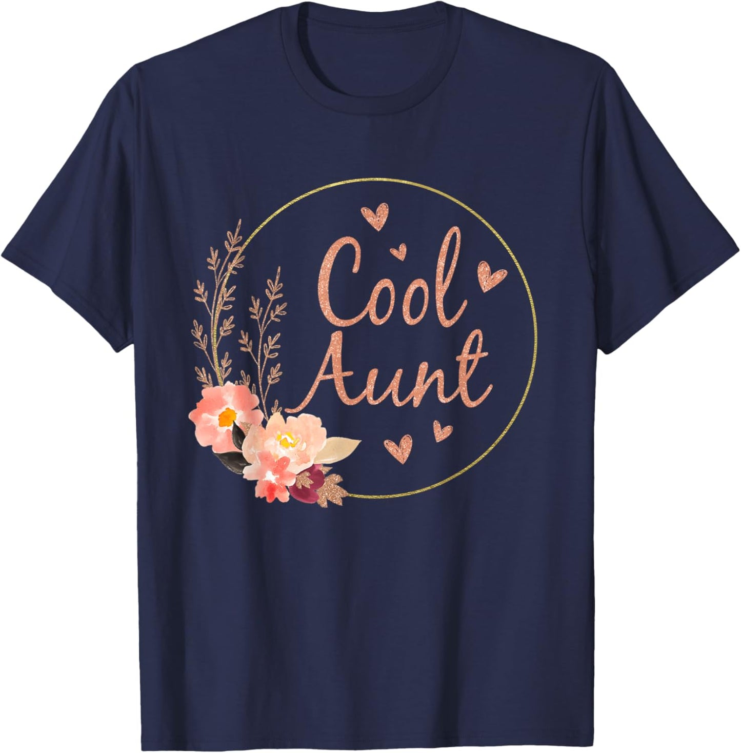 Auntie Funny Aunt Baby Announcement Mother's Day T-Shirt - T-Shirt | Navy