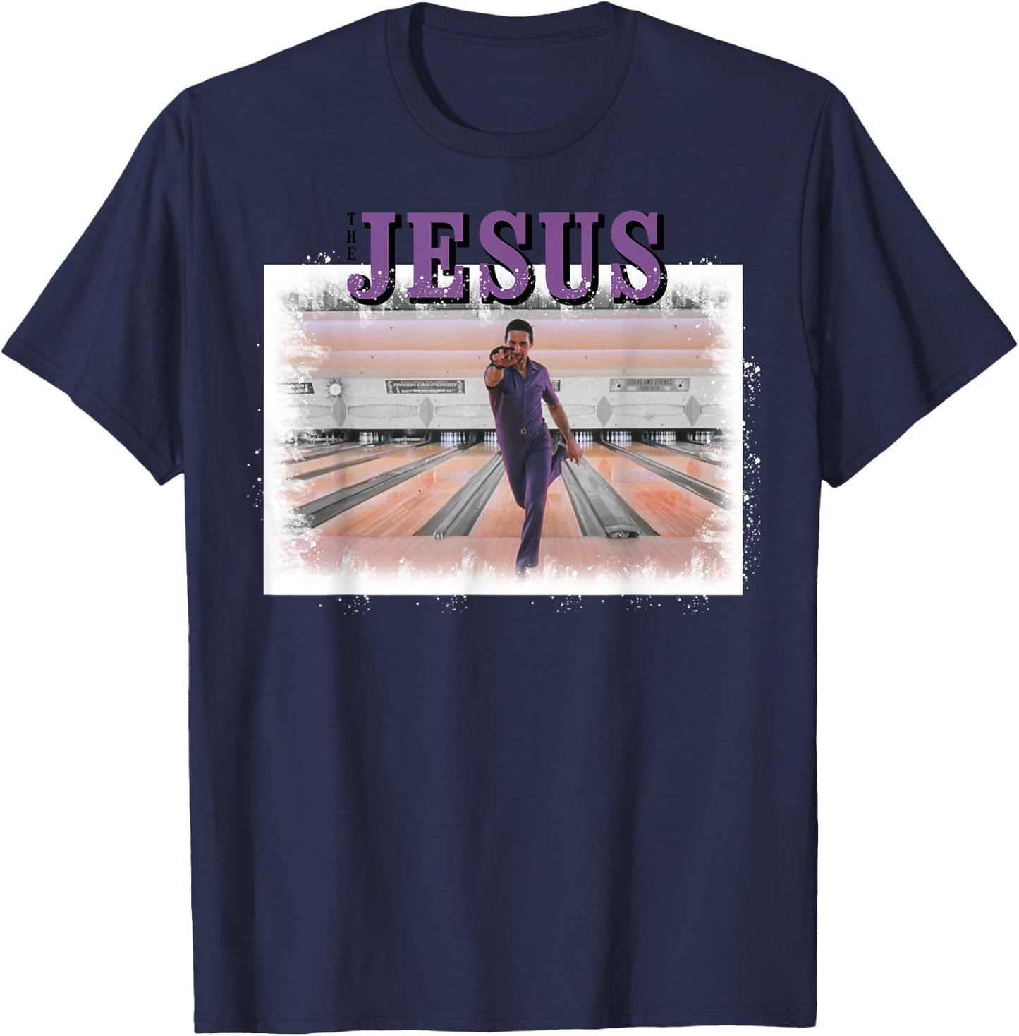 The Big Lebowski The Jesus Bowling Photo Graphic T-Shirt - T-Shirt | Navy