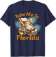 Take Me to Florida Cute Cat Beach Vacation Summer T-Shirt - T-Shirt | Navy