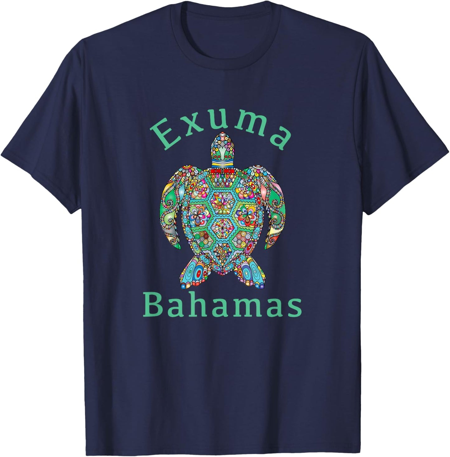 Exuma / Tribal Turtle Gift T-Shirt - T-Shirt | Navy