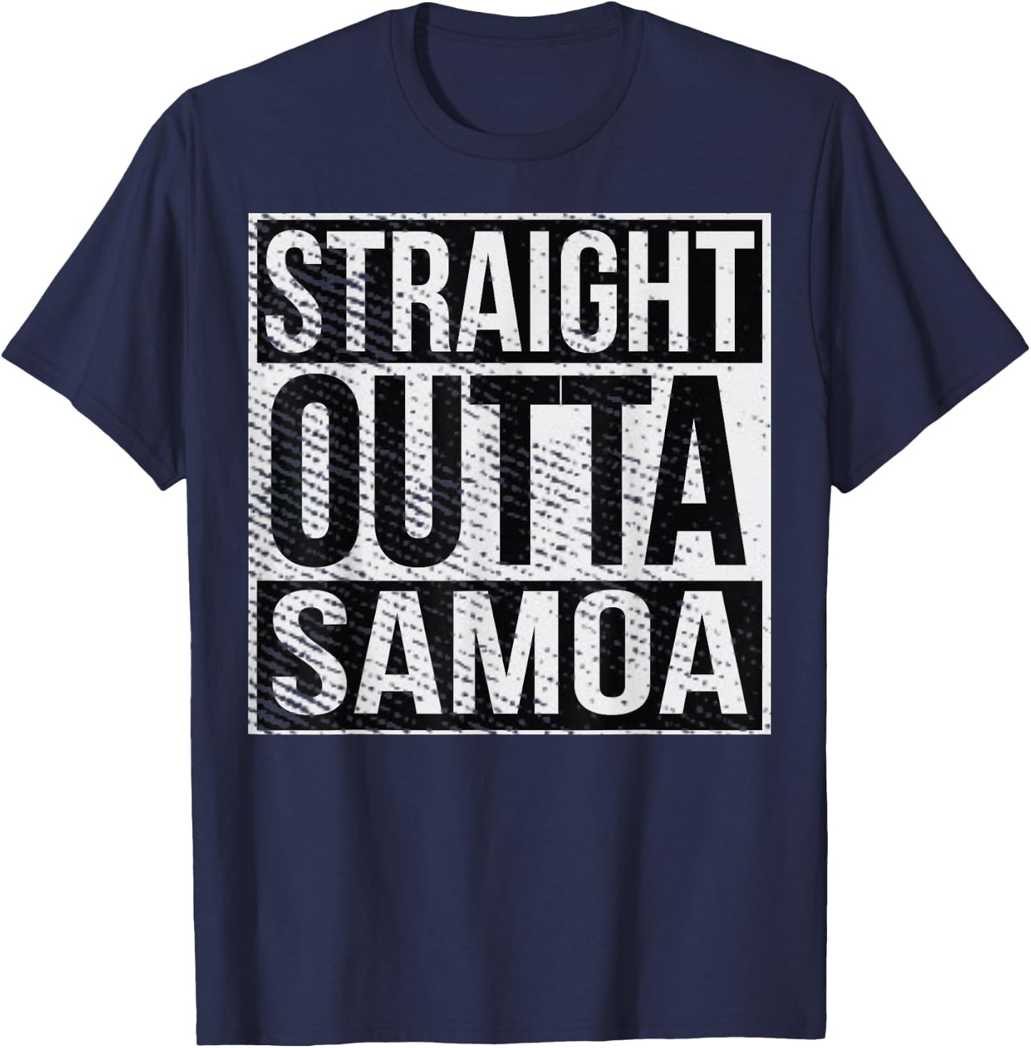 Straight Outta American Samoa Samoan Islander T-Shirt - T-Shirt | Navy