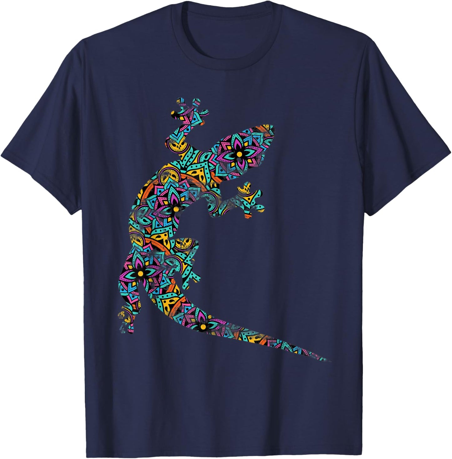 Colorful Gecko T-Shirt - T-Shirt | Navy