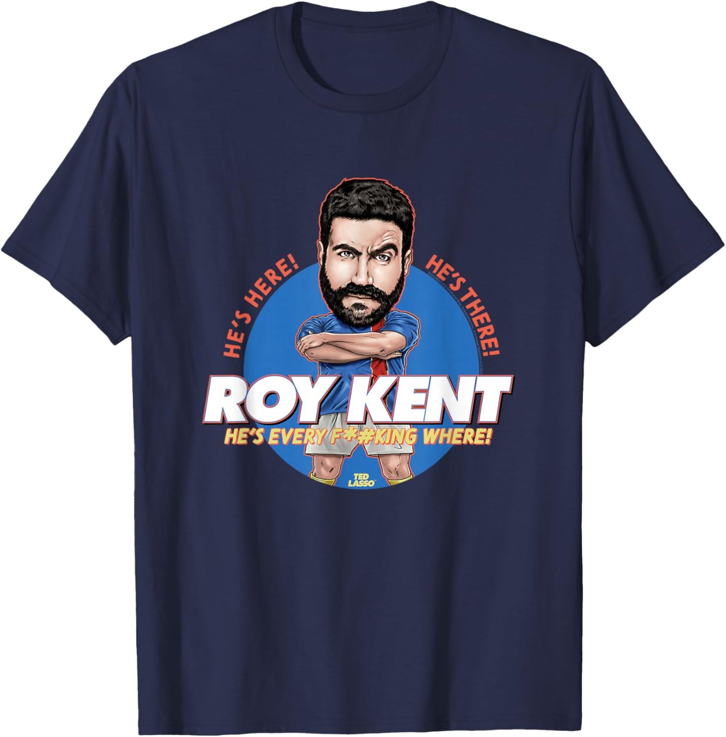 Ted Lasso Bobblehead Roy Kent T-Shirt - T-Shirt | Navy
