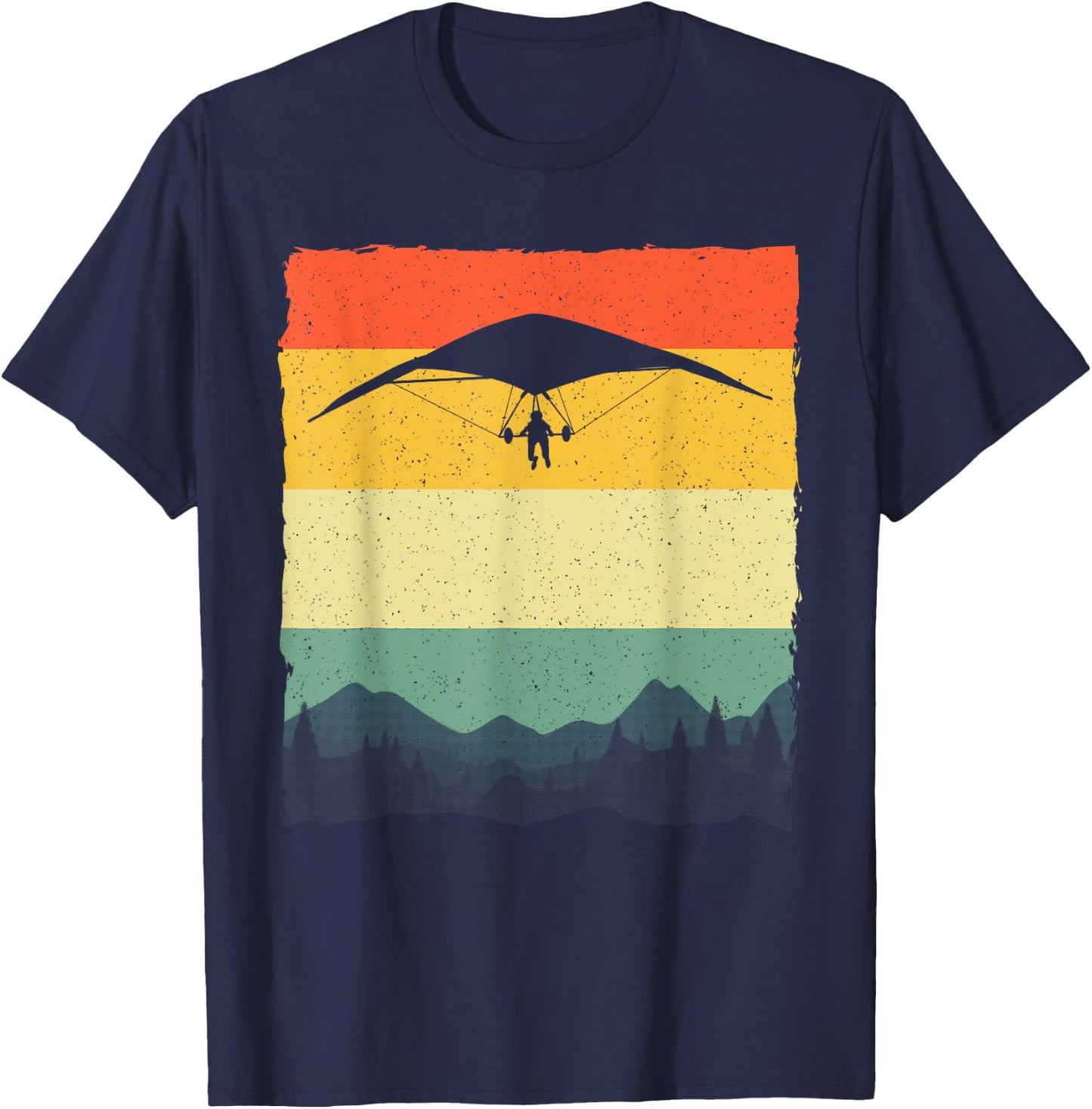 Vintage Hang Glider Design Women Hang Gliding Lover T-Shirt - T-Shirt | Navy