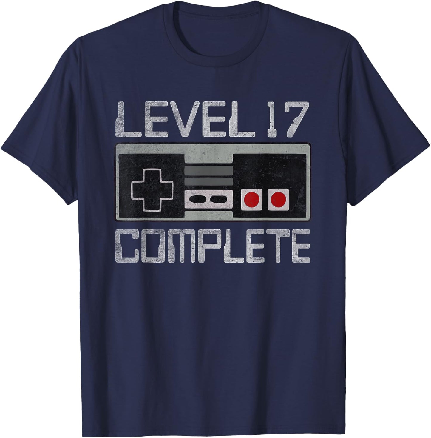 Level 17 Complete 17 Year 17th Wedding Anniversary T-Shirt - T-Shirt | Navy