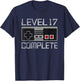 Level 17 Complete 17 Year 17th Wedding Anniversary T-Shirt - T-Shirt | Navy