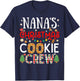 Nana's Christmas Cookie Crew Funny Family Baking Party Cute T-Shirt - T-Shirt | Navy