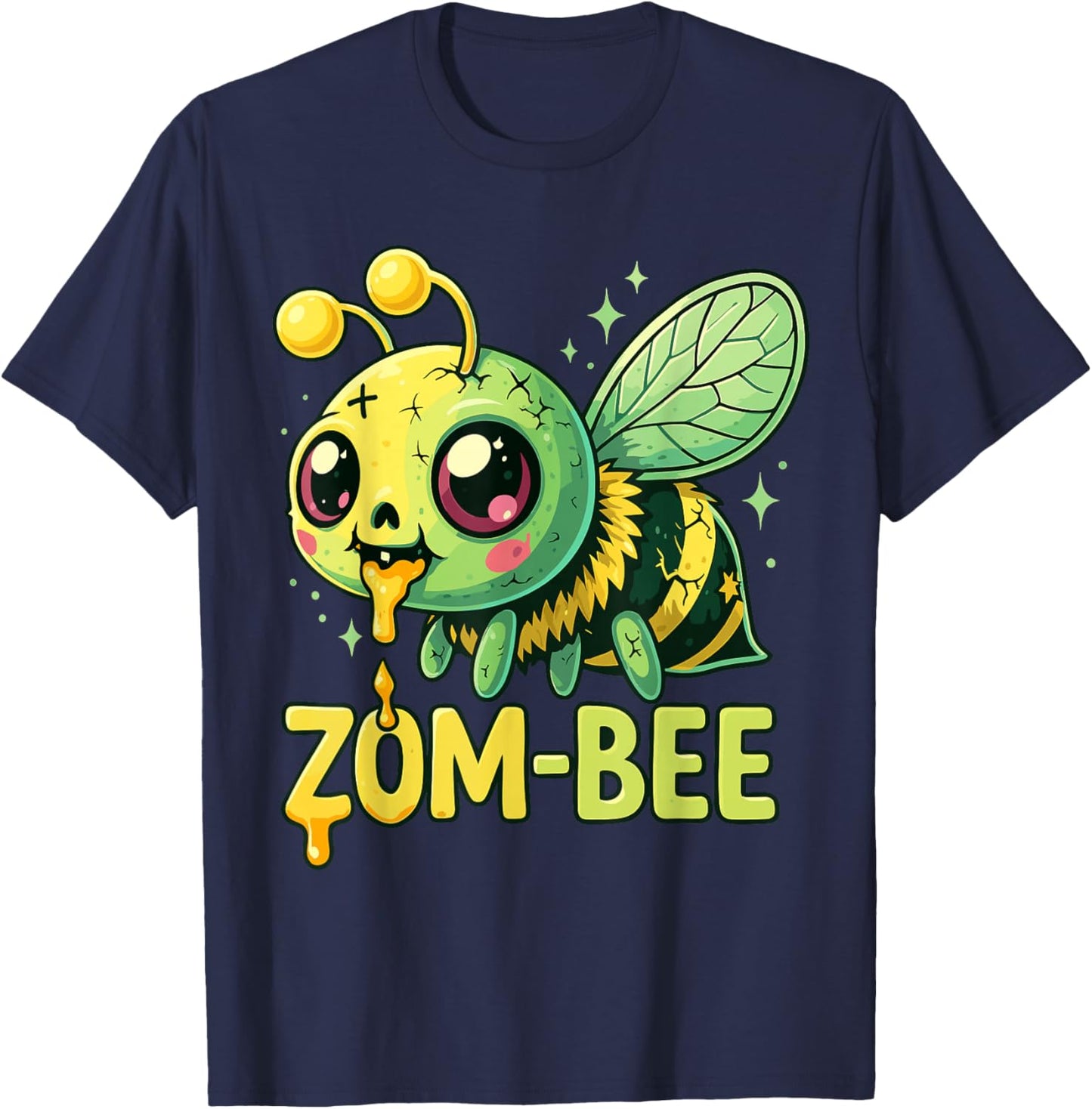 Baby Bee Halloween Costumes, Spooky Zom-Bee Zombie T-Shirt - T-Shirt | Navy