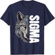 Sigma Male Lone Individualist Wolf T-Shirt - T-Shirt | Navy