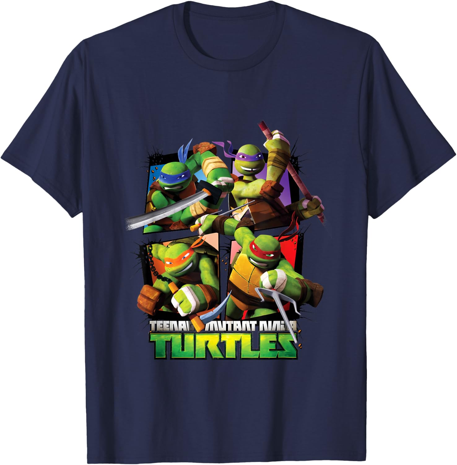 TMNT Ninja Turtle TV Series T-Shirt - T-Shirt | Navy