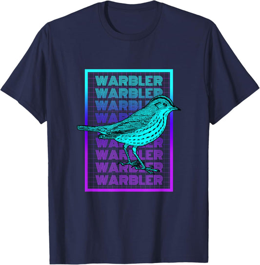 Warbler Bird Vintage Retro Warbler T-Shirt - T-Shirt | Navy