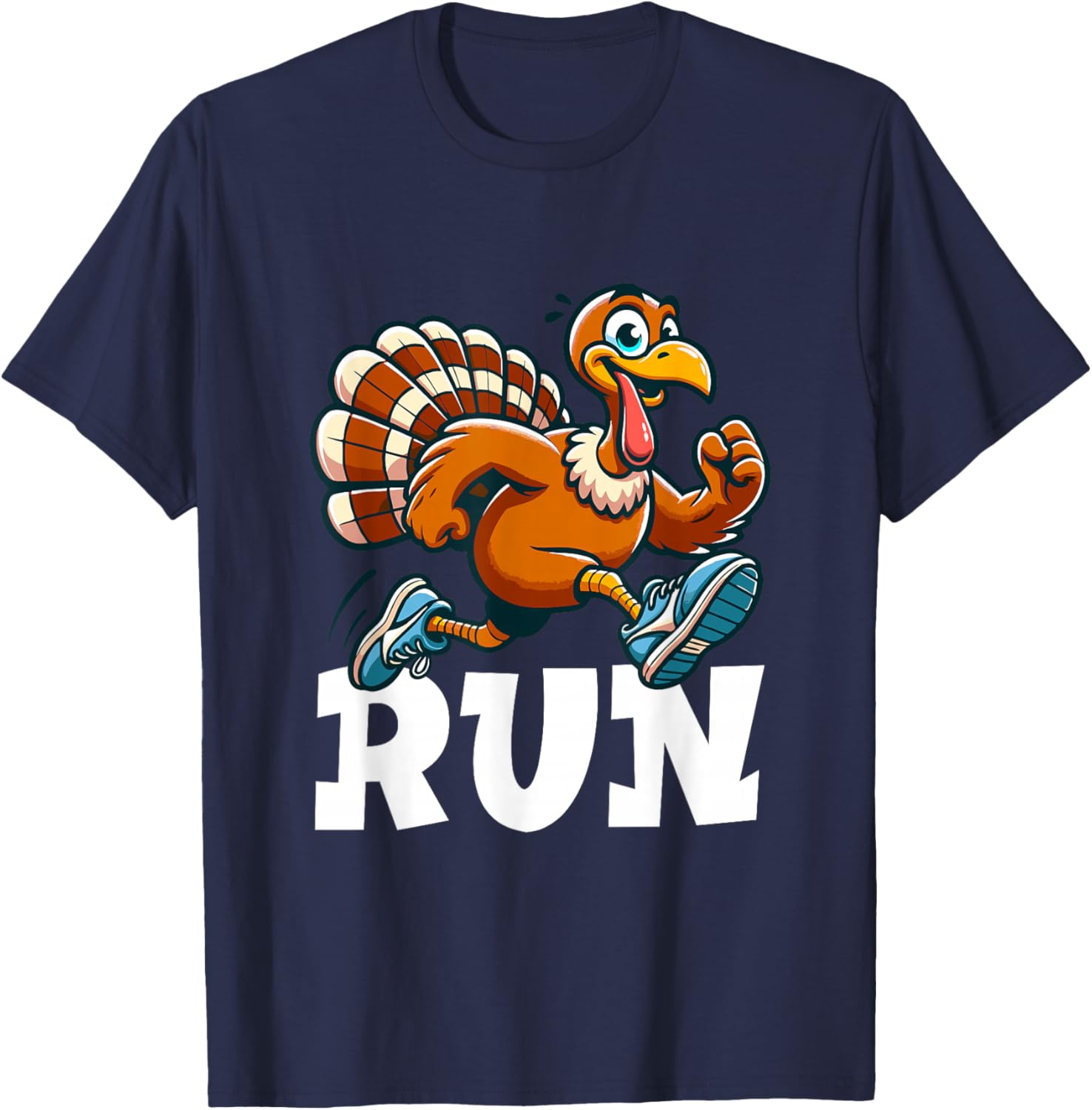Run Funny Thanksgiving Running 5k Race Turkey Trot T-Shirt - T-Shirt | Navy