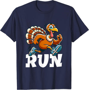 Run Funny Thanksgiving Running 5k Race Turkey Trot T-Shirt - T-Shirt | Navy