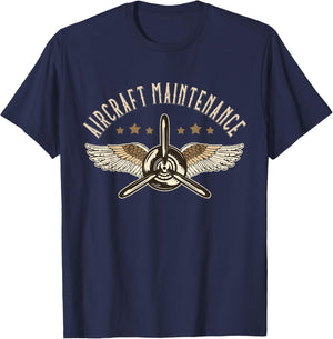 Aircraft Maintenance Airplane Mechanics Aircraft Mechanic T-Shirt - T-Shirt | Navy