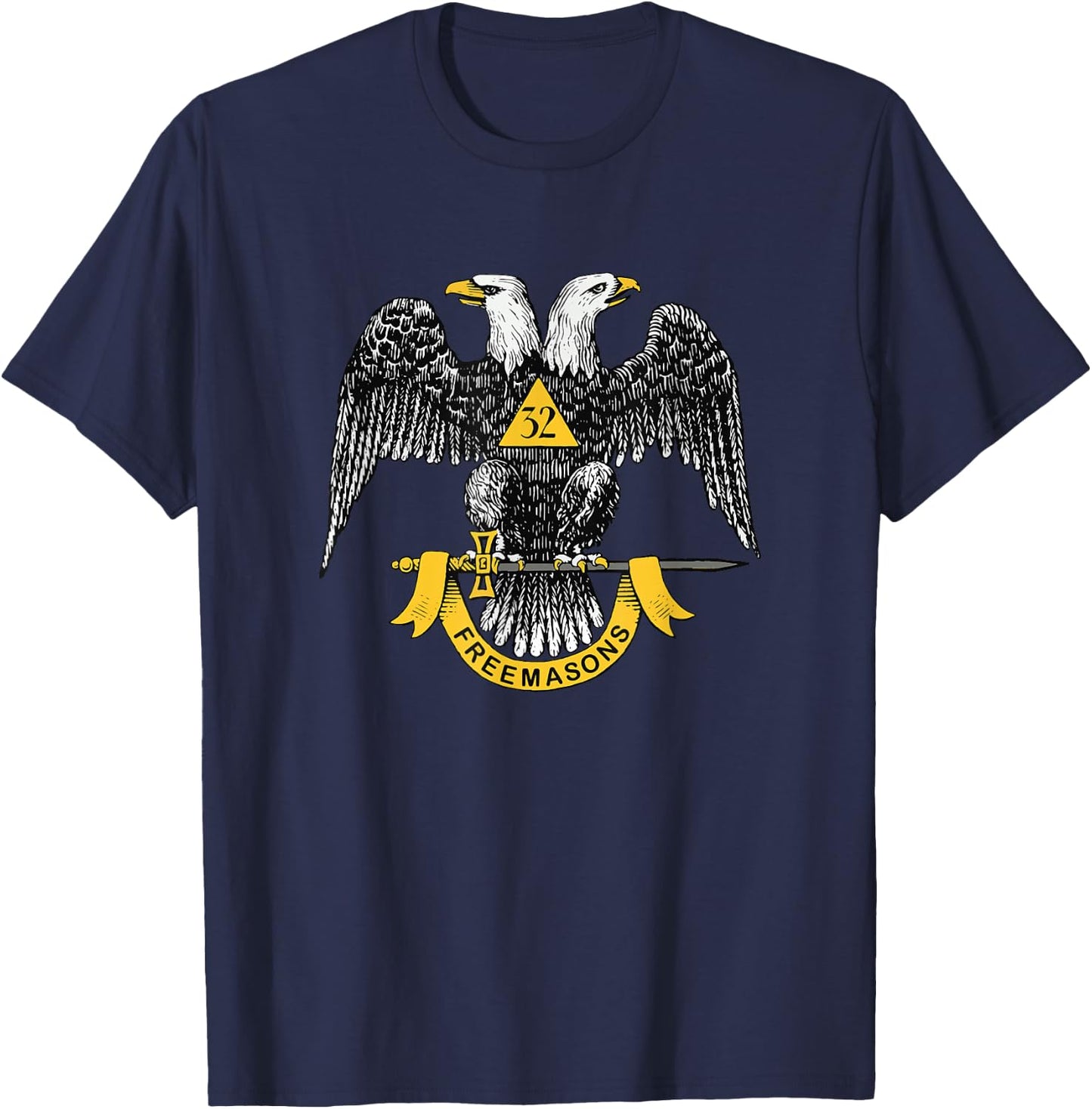 Scottish Rite Eagle 32nd Degree - Freemason Gifts T-Shirt - T-Shirt | Navy