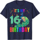 Peacock 16th Birthday Funny Cute Birds Animal Lover Graphic T-Shirt - T-Shirt | Navy