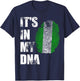 Nigeria, It's in My DNA Nigerian Flag Distressed T-Shirt - T-Shirt | Navy