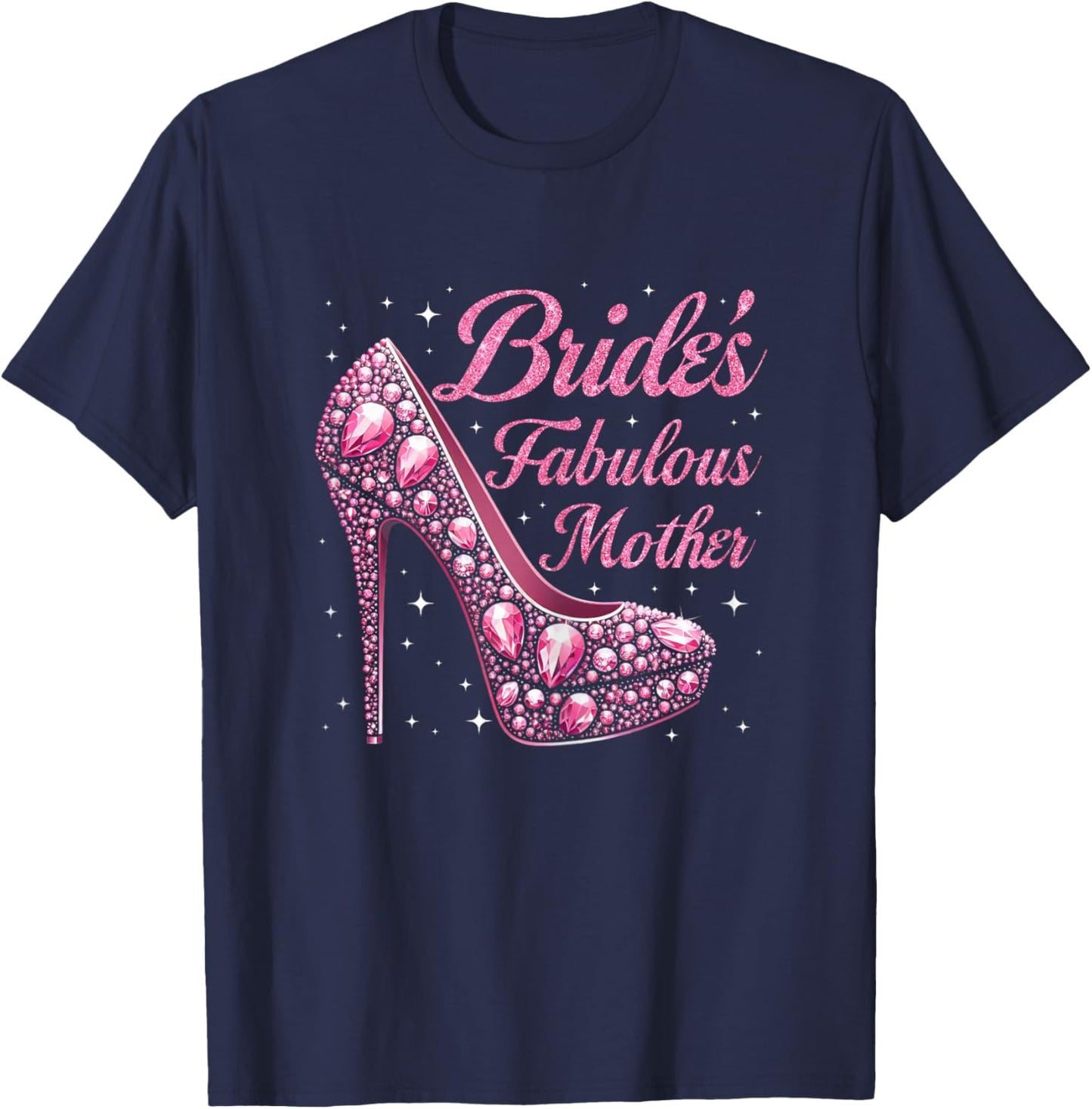 Mother's Fabulous Bride Happy Wedding Married Day Vintage T-Shirt - T-Shirt | Navy