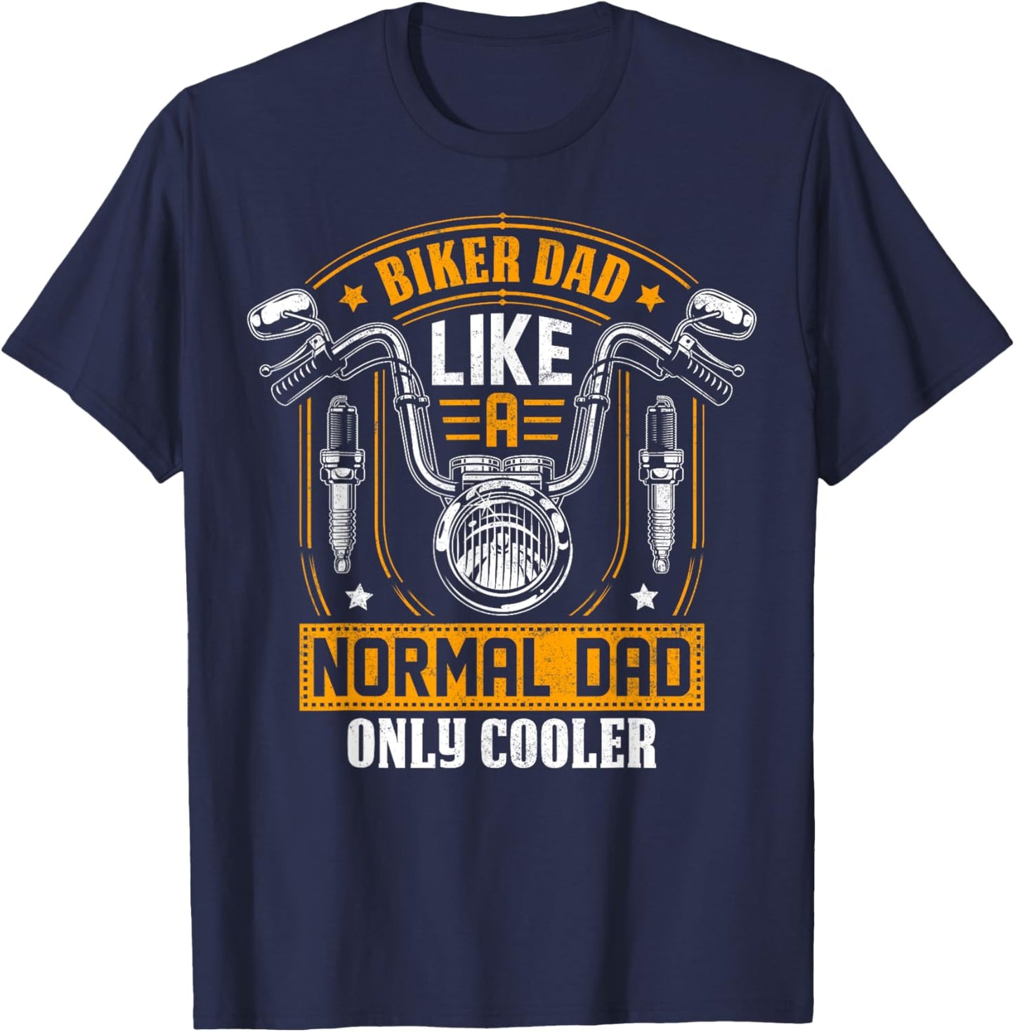Funny Motorcycle Dad Design Men Grandpa Motorbike Rider T-Shirt - T-Shirt | Navy