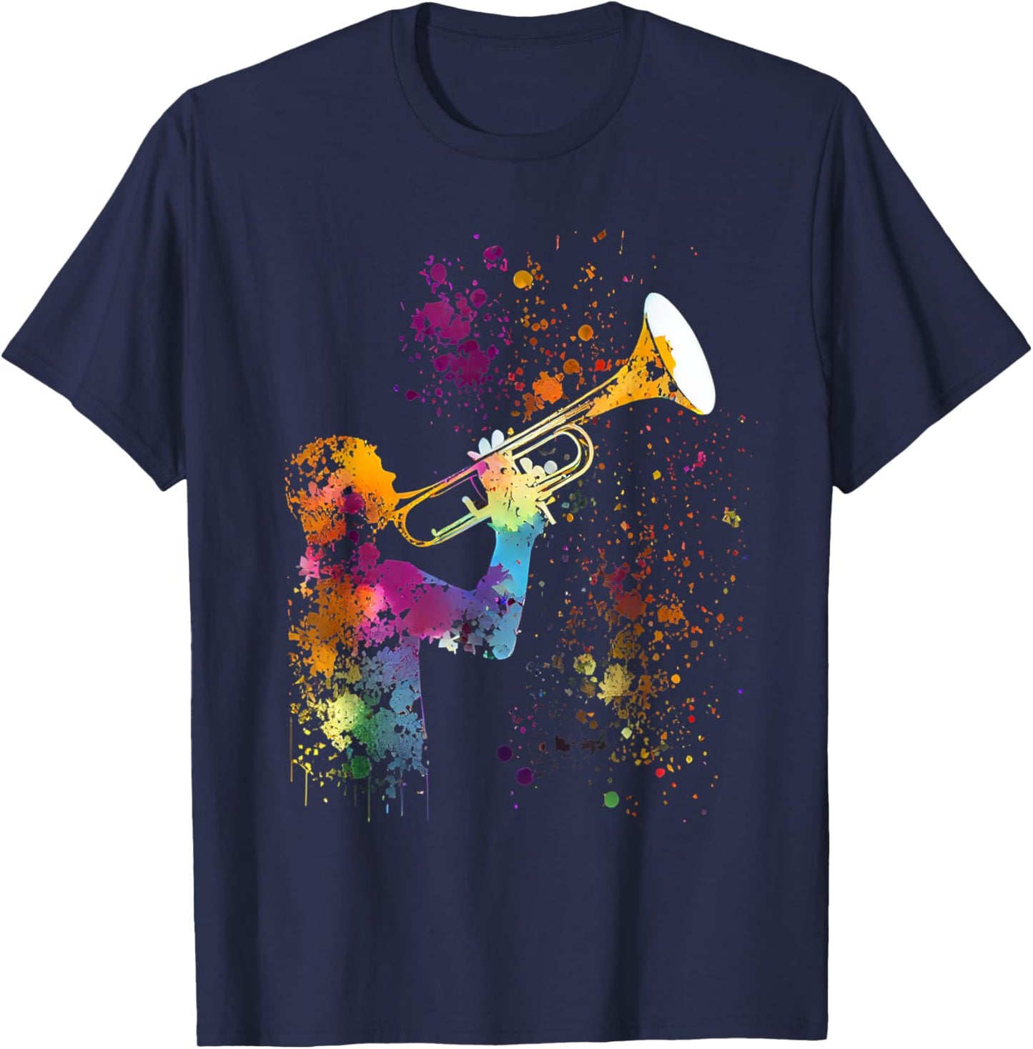 Trumpet Colorful Musician Trumpet Gift Trumpets T-Shirt - T-Shirt | Navy