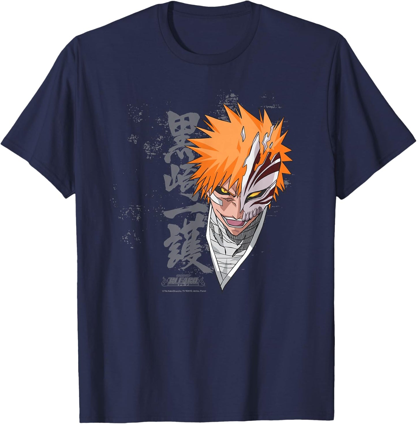 Bleach Ichigo Transform Splatter Pattern Anime T-Shirt - T-Shirt | Navy