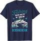 Fishing Solves Half Of My Problems Hunting Solves The Rest T-Shirt - T-Shirt | Navy