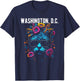 Washington D.C. Cat Wearing Sunglasses Design T-Shirt - T-Shirt | Navy
