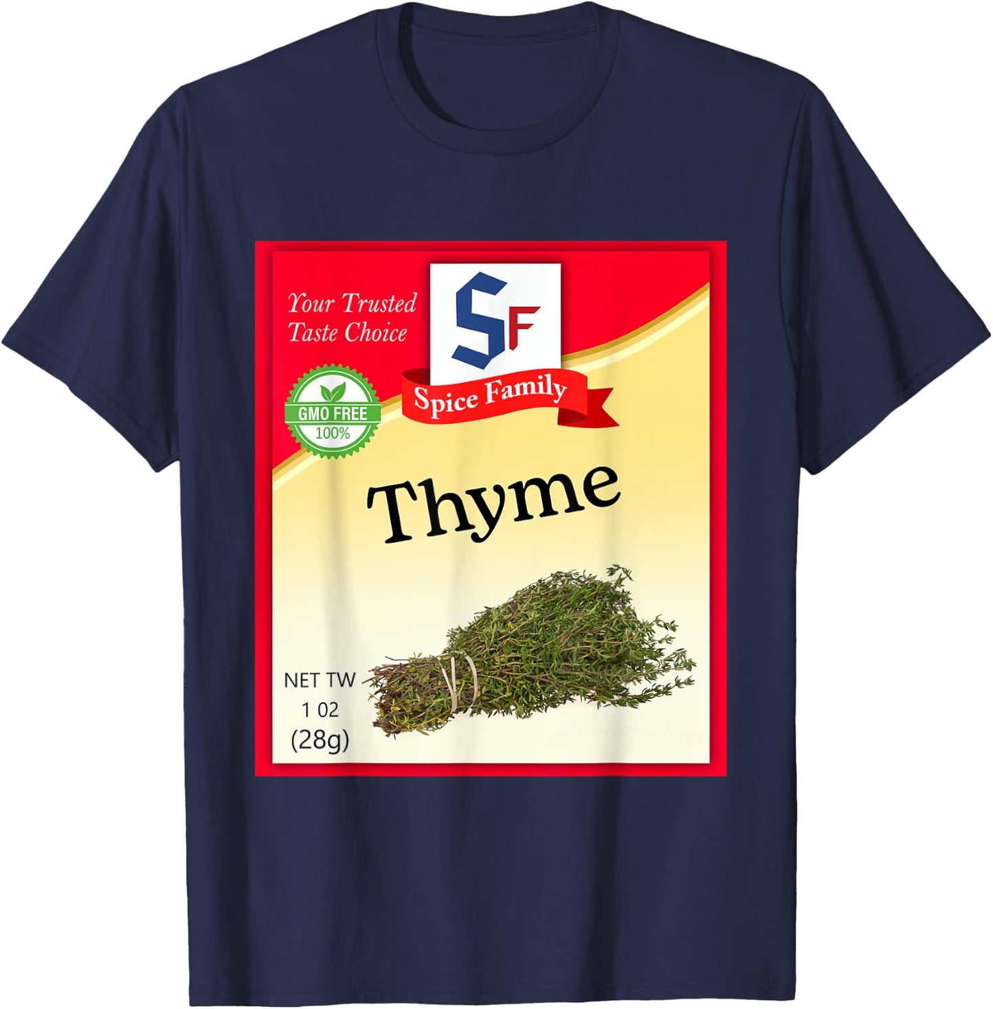 Thyme Condiment Costume Holiday Spice Costumes T-Shirt - T-Shirt | Navy