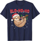 Sloth Christmas Animal Slo-Ho-Ho T-Shirt - T-Shirt | Navy