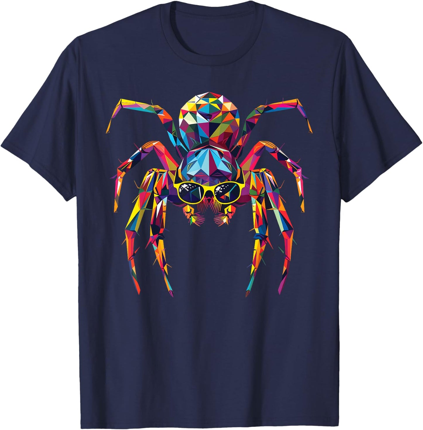 Spider Dad Mom Cool Sunglasses - Spider T-Shirt - T-Shirt | Navy