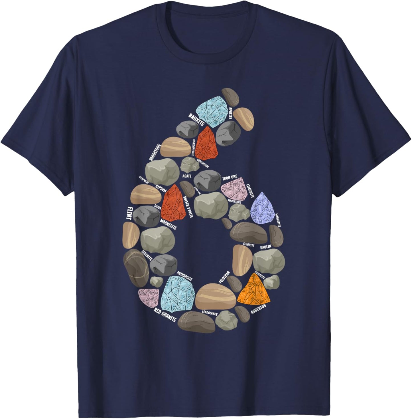 Geology Rocks 6 Years Old 6th Birthday Rock Collecting T-Shirt - T-Shirt | Navy