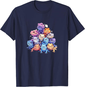 Cute Kawaii Pastel Bearded Dragon Lizard Boys Girls Kids T-Shirt - T-Shirt | Navy