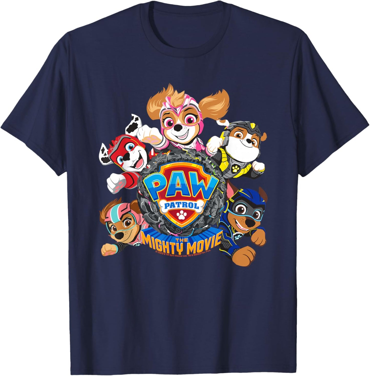 PAW Patrol: The Mighty Movie Flying T-Shirt - T-Shirt | Navy