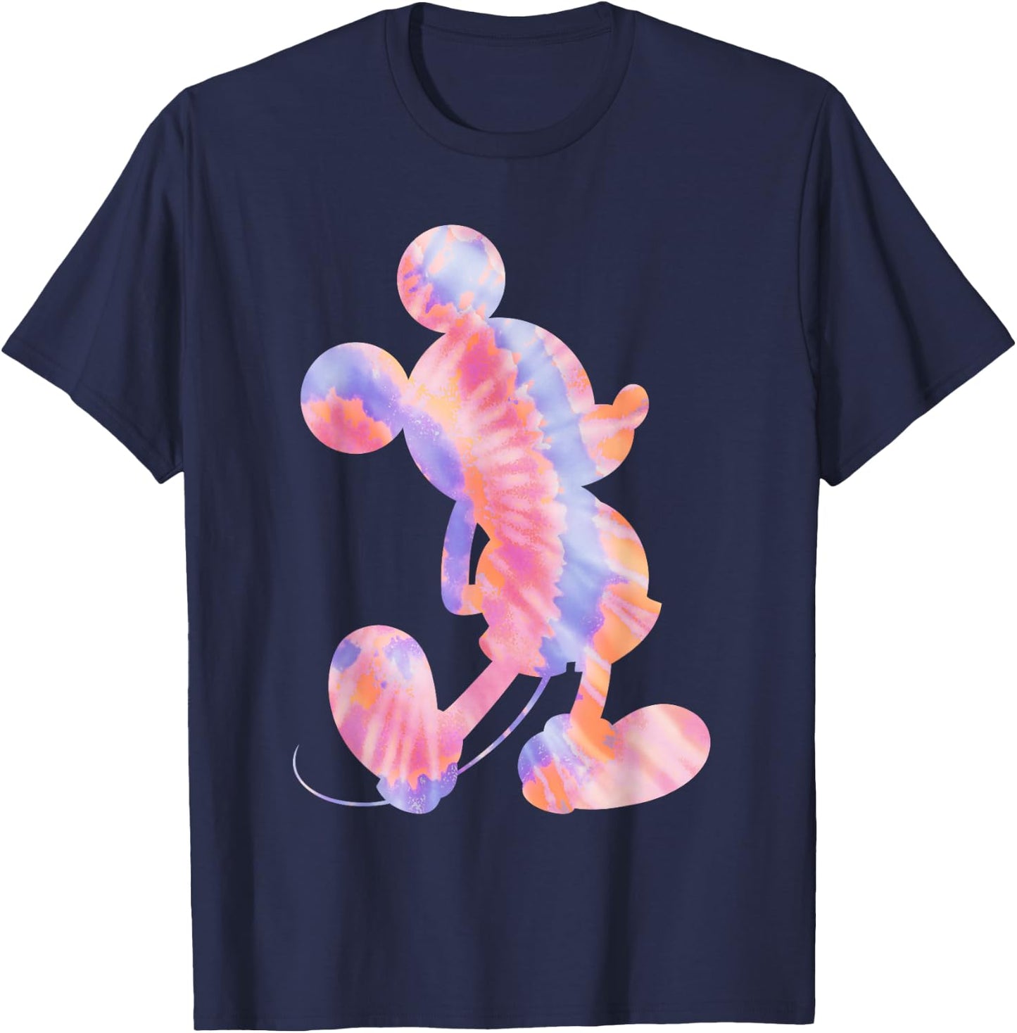 Disney Mickey Mouse Silhouette 90s Tie Dye T-Shirt - T-Shirt | Navy