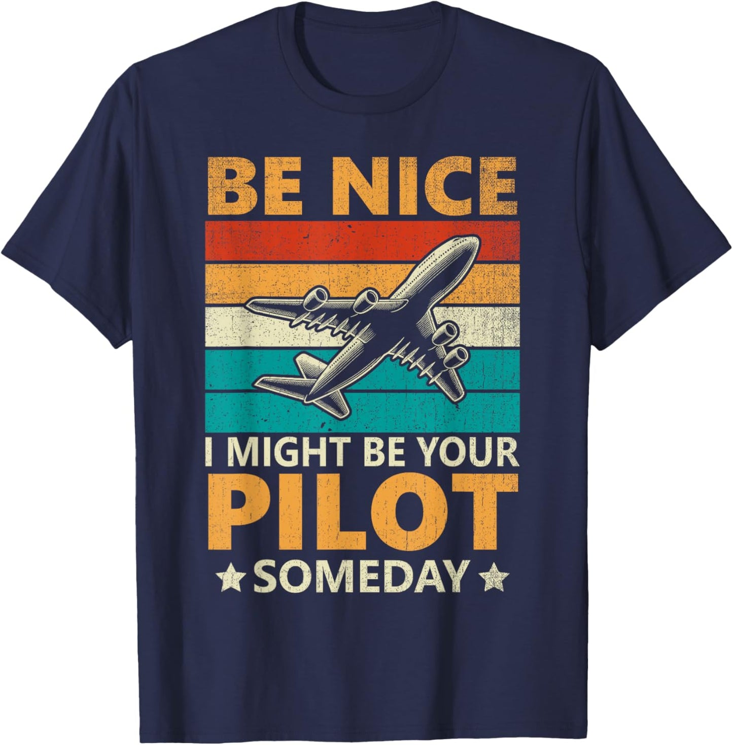 Funny Pilot Design Women Aviation Airplane Pilot T-Shirt - T-Shirt | Navy