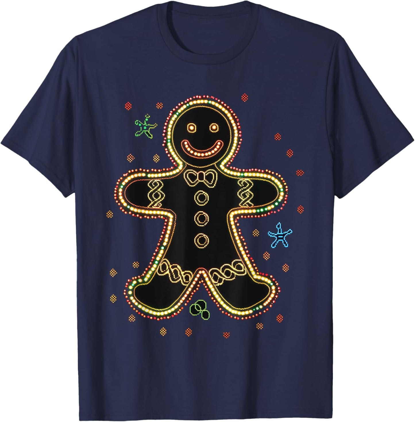 Gingerbread Christmas Motif X-Mas Family Gingerbread T-Shirt - T-Shirt | Navy